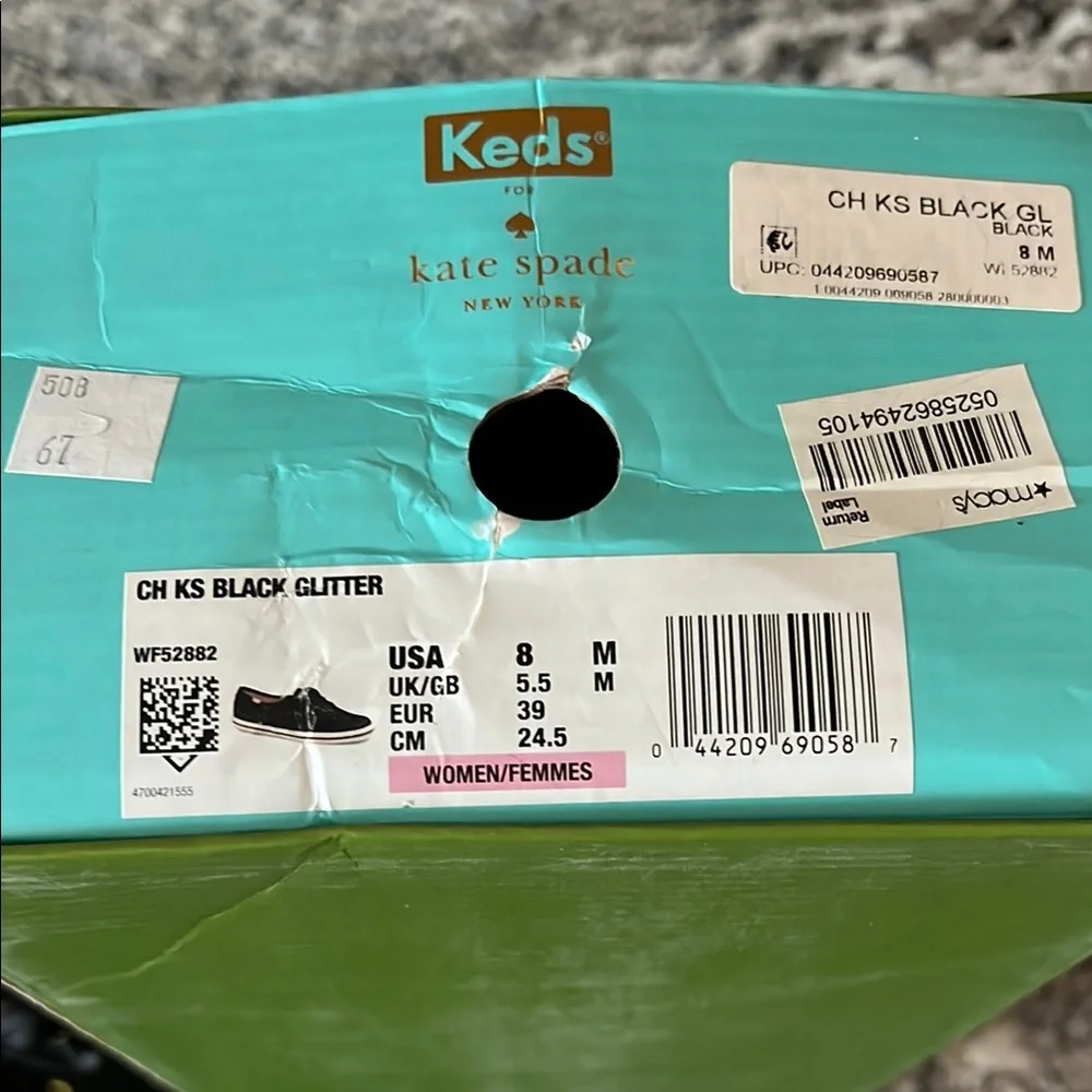Kate Spade x Keds Black Sparkle Sneakers
